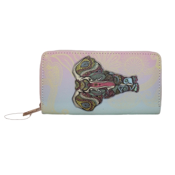 NEW Bohemian Elephant Long Wallet - Picture 4 of 14